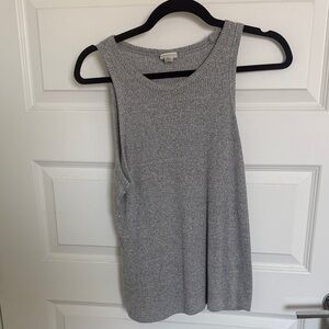 a new day Heather Gray Ribbed Tank Top